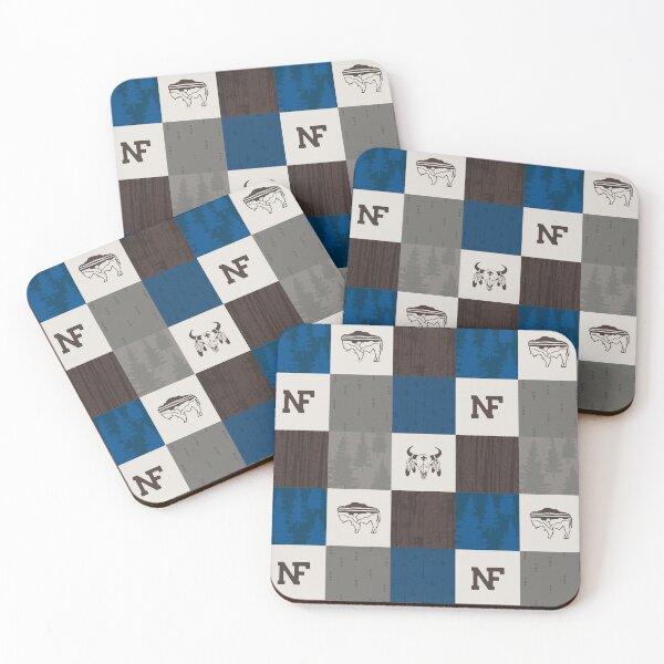 Item preview, Camp New Fork Patchwork - Navy & Brown designed and sold by tjdayley.
