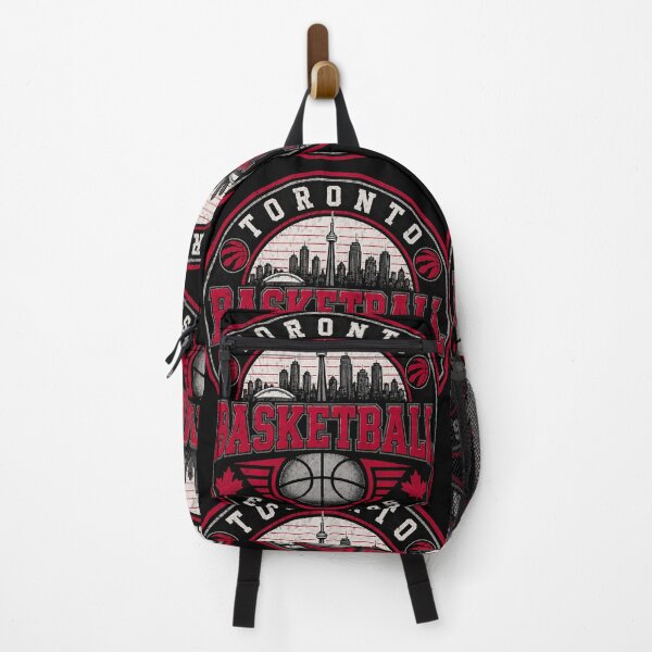 Item preview, Toronto Basketball Shirt – Vintage Raptors Style Badge – Red Black Skyline Tee designed and sold by TKOprintdesigns.
