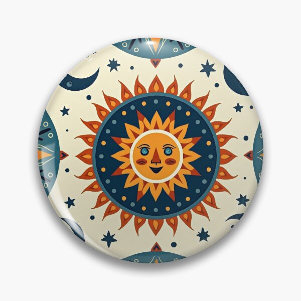 Item preview, Sun and Moon Seamless Pattern Boho Celestial designed and sold by mittie101.