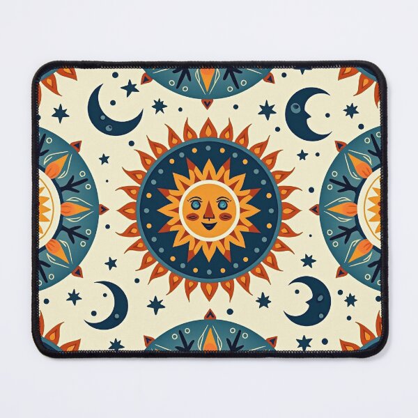 Item preview, Sun and Moon Seamless Pattern Boho Celestial designed and sold by mittie101.