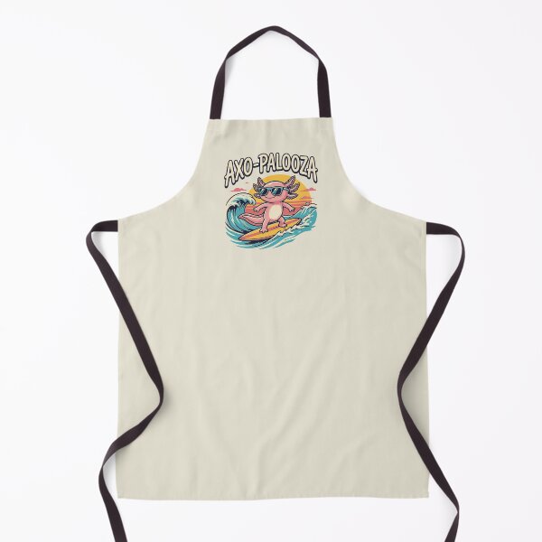 Item preview, Funny cute Axolotl Axo-Palooza surfboard parody 90s Alternative music festival, Beige - HD ONLINE STORE designed and sold by bard-art.