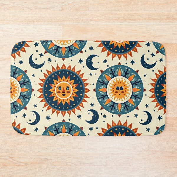 Item preview, Sun and Moon Seamless Pattern Boho Celestial designed and sold by mittie101.