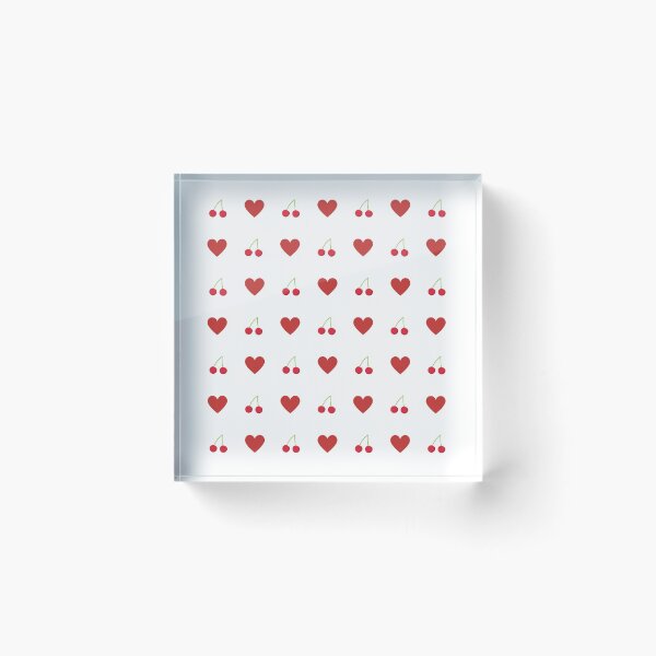 Item preview, Hearts & Cherries Pattern designed and sold by Digitaload.