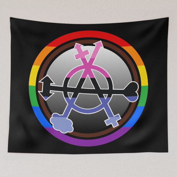 Item preview, Omnisexual Gender Anarchy Symbol  designed and sold by dickensign.