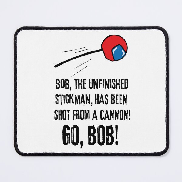 Item preview, Bob, the Unfinished Stickman, wants you to celebrate his carefree take on life.  designed and sold by LagoonandBeans.