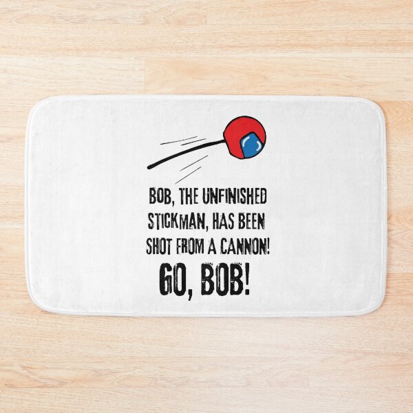 Item preview, Bob, the Unfinished Stickman, wants you to celebrate his carefree take on life.  designed and sold by LagoonandBeans.