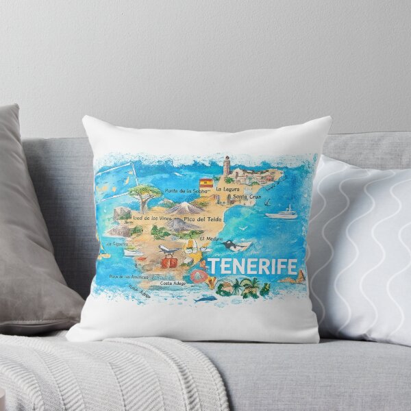 Item preview, Tenerife Canarias Spain Illustrated Map with Landmarks designed and sold by Bigeasy22441.