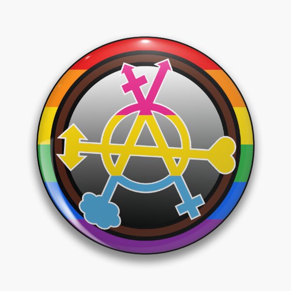 Item preview, Pansexual Gender Anarchy Symbol  designed and sold by dickensign.