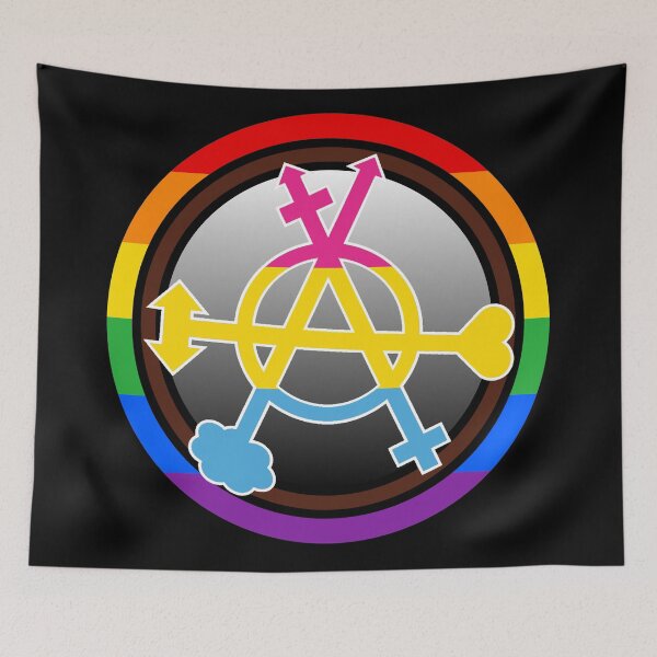 Item preview, Pansexual Gender Anarchy Symbol  designed and sold by dickensign.