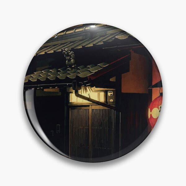Item preview, Traditional Japanese Entrance with Lantern at Night designed and sold by darekkocurek.