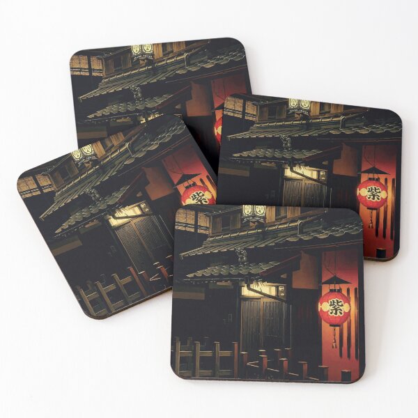 Item preview, Traditional Japanese Entrance with Lantern at Night designed and sold by darekkocurek.