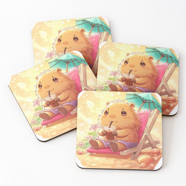 Item preview, Wholesome Beach (Capybara/Cinderbox) designed and sold by Cinderbox-Store.