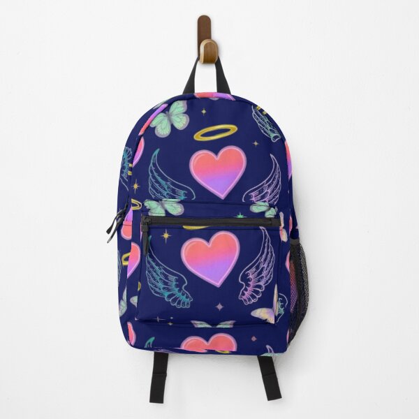 Item preview, Y2K Cybercore Pattern - Flying Hearts with Wings Butterflies and Halos designed and sold by Good Vibes .