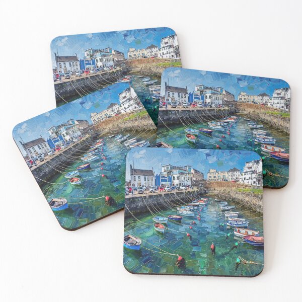 Item preview, Impasto style painting of Portrush Harbour, Co Londonderry, Northern Ireland. designed and sold by davidelder.