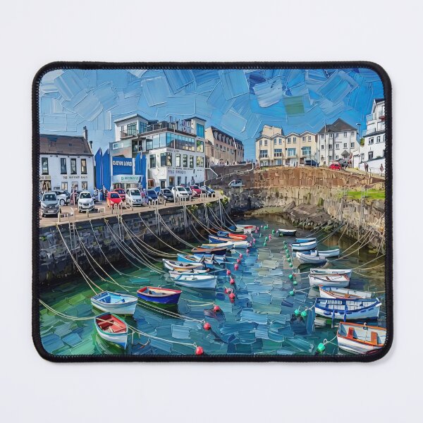Item preview, Impasto style painting of Portrush Harbour, Co Londonderry, Northern Ireland. designed and sold by davidelder.