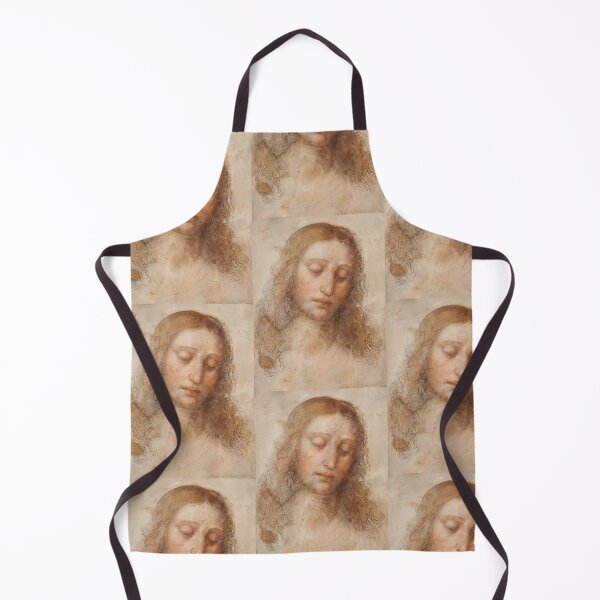 Item preview, Head of Christ by Leonardo da Vinci: High Renaissance devotional portrait designed and sold by artofuniverse.