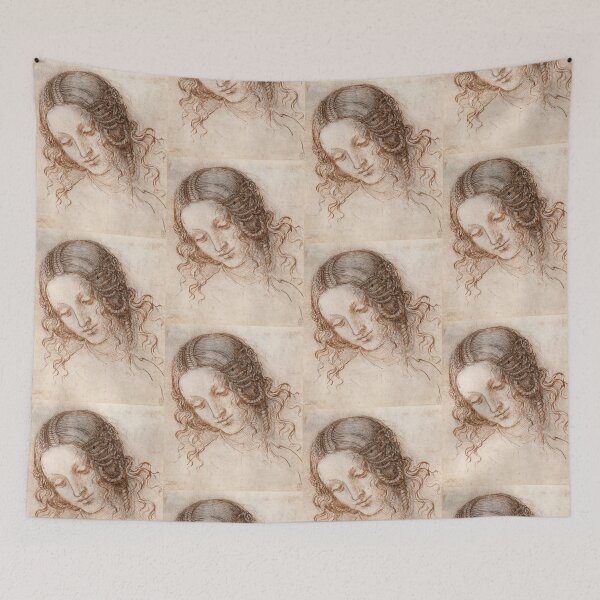 Item preview, Head of Leda by Leonardo da Vinci: High Renaissance Fine Art Poster designed and sold by artofuniverse.