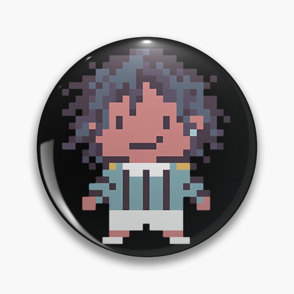 Item preview, Tiny Pixel Character With Dark Fluffy Hair designed and sold by YuranoLabArtS.