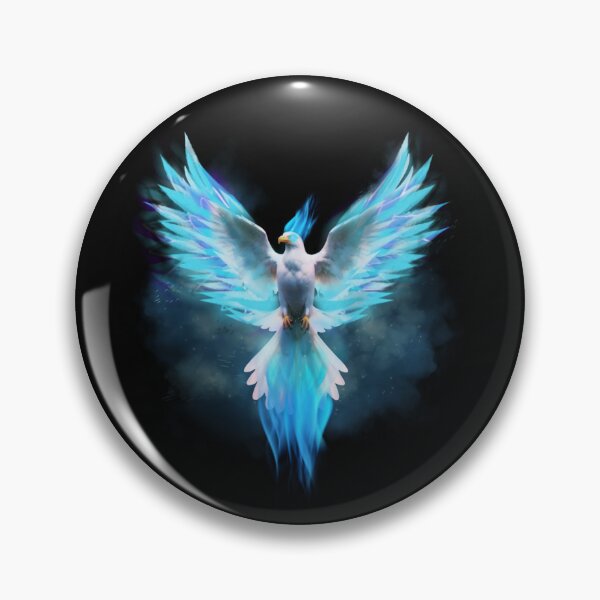 Item preview, Blue Flying Eagle Glowing Wings Abstract Design designed and sold by StyleBloomes.