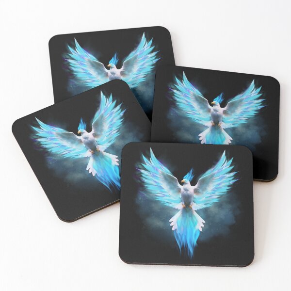 Item preview, Blue Flying Eagle Glowing Wings Abstract Design designed and sold by StyleBloomes.