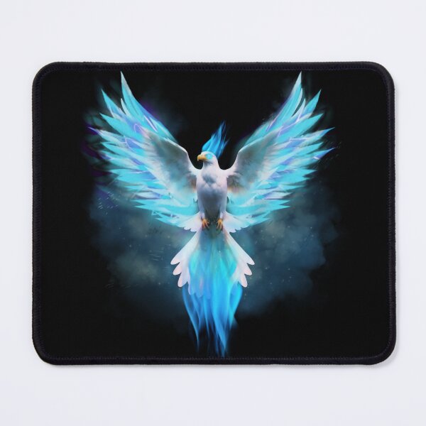 Item preview, Blue Flying Eagle Glowing Wings Abstract Design designed and sold by StyleBloomes.