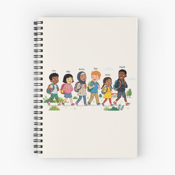 Item preview, Walking to School Together – Diversity Kids Backpack Design designed and sold by DreamInk Studio.