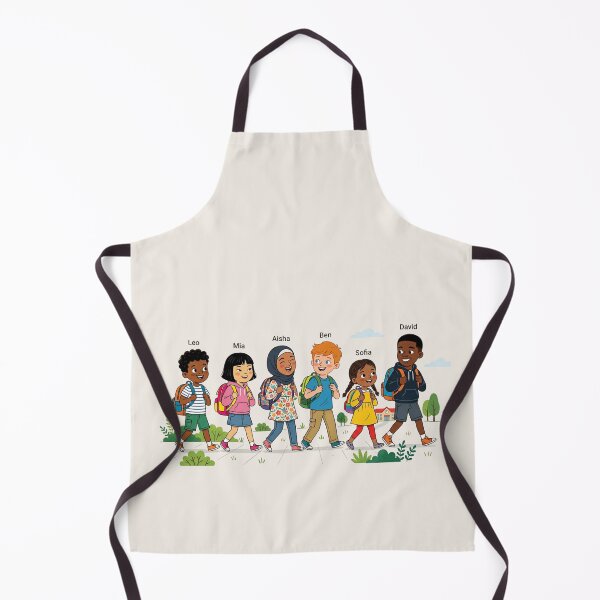 Item preview, Walking to School Together – Diversity Kids Backpack Design designed and sold by DreamInk Studio.
