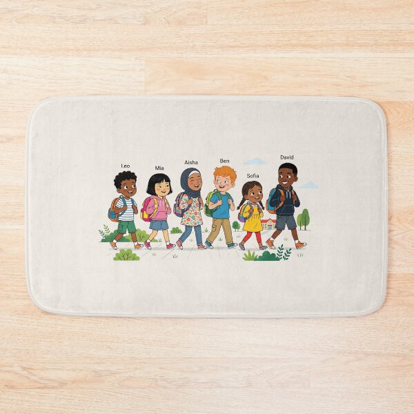 Item preview, Walking to School Together – Diversity Kids Backpack Design designed and sold by DreamInk Studio.