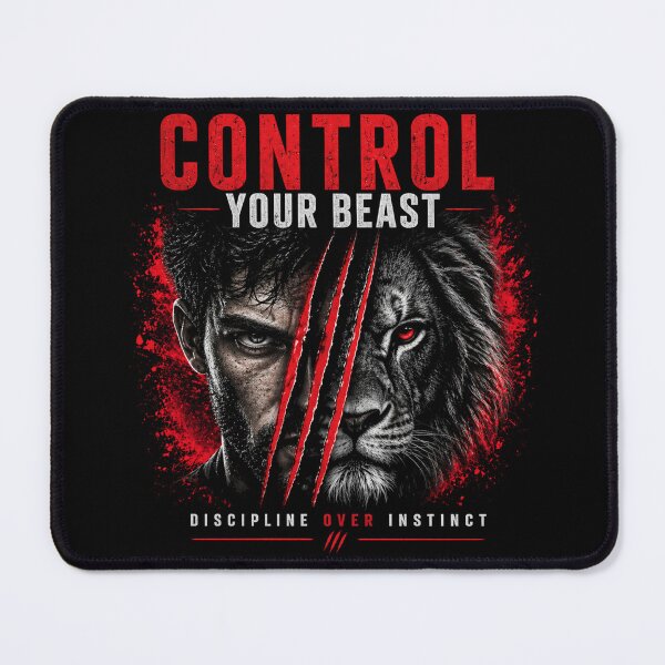 Item preview, Control Your Beast Shirt – Discipline Over Instinct Lion Mindset Tee designed and sold by NAJURE.