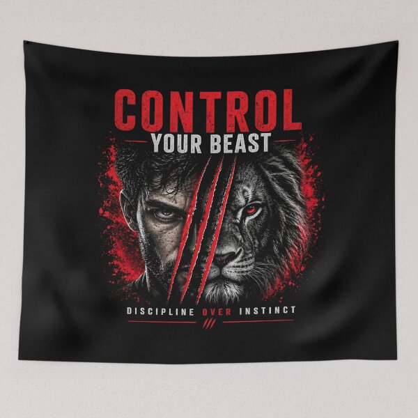 Item preview, Control Your Beast Shirt – Discipline Over Instinct Lion Mindset Tee designed and sold by NAJURE.