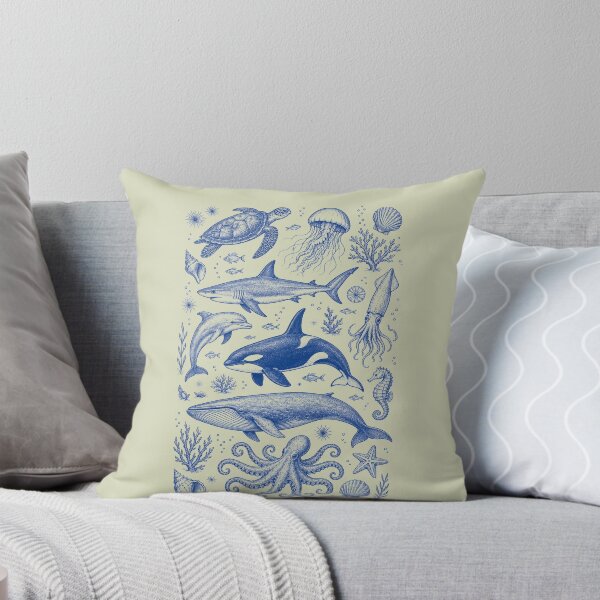 Item preview, Ocean Wildlife Vintage Shark Turtle Octopus  designed and sold by jolihanot.