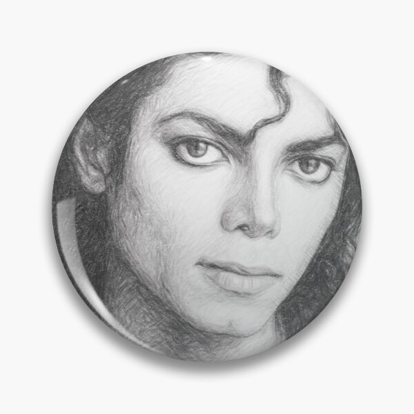 Item preview, Iconic King of Pop Inspired Portrait – Black and White Pencil Sketch Wall Art, Realistic Music Legend Illustration, Timeless Monochrome Drawing Gift designed and sold by Leon Woods Pencil Art.