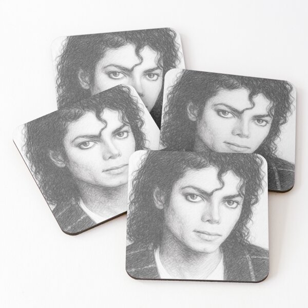 Item preview, Iconic King of Pop Inspired Portrait – Black and White Pencil Sketch Wall Art, Realistic Music Legend Illustration, Timeless Monochrome Drawing Gift designed and sold by Leon Woods Pencil Art.
