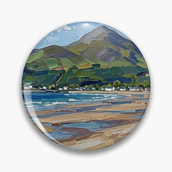 Item preview, Impasto style painting of Murlough Beach and the Mourne Mountains, Northern Ireland. designed and sold by davidelder.