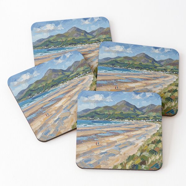 Item preview, Impasto style painting of Murlough Beach and the Mourne Mountains, Northern Ireland. designed and sold by davidelder.