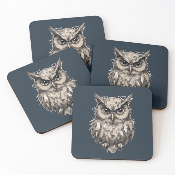 Item preview, Geometric Mosaic Owl – Modern Animal Art designed and sold by Tklezardesigns.