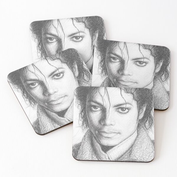 Item preview, Legendary Pop Icon Inspired Artwork – Black and White Pencil Portrait, Realistic Monochrome Sketch, Classic Music Star Wall Decor designed and sold by Leon Woods Pencil Art.