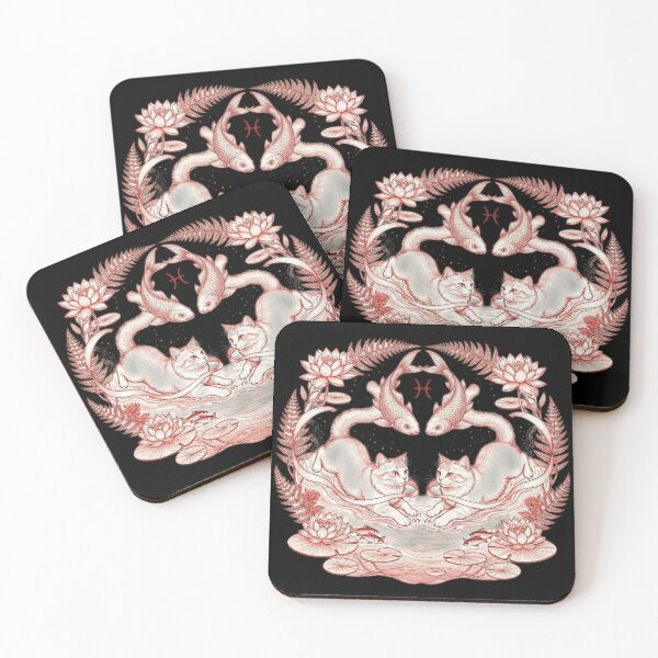 Item preview, Pisces Cat Zodiac Sign – Mystical Koi Fish Feline Dreams designed and sold by AgathaLochArt.