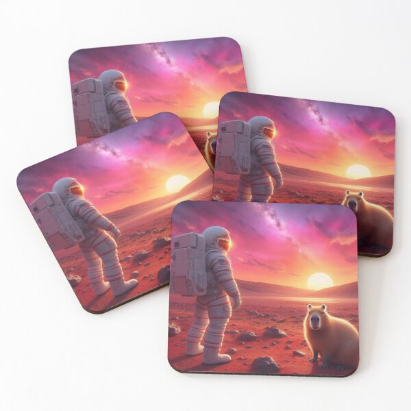 Item preview, Cosmic Encounter – Astronaut & Capybara designed and sold by Dogandesighn.
