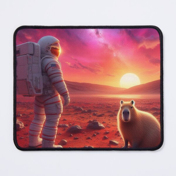 Item preview, Cosmic Encounter – Astronaut & Capybara designed and sold by Dogandesighn.