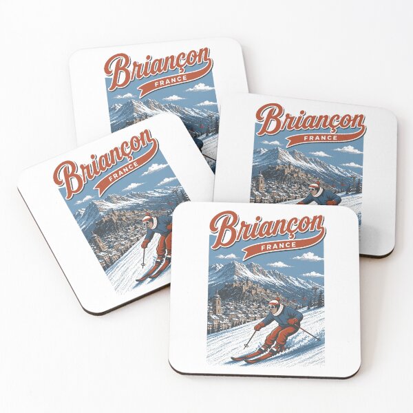 Item preview, Briançon France Ski Resort Retro Mountain Travel Design designed and sold by JackCurtis1991.