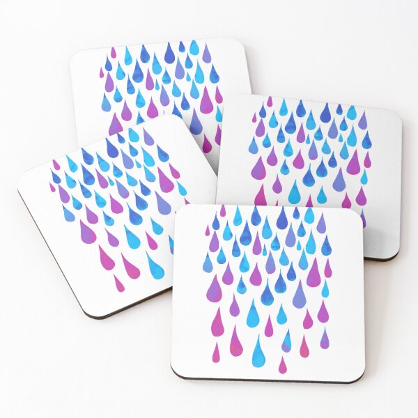 Item preview, Pink and blue rain drops designed and sold by uunaa.
