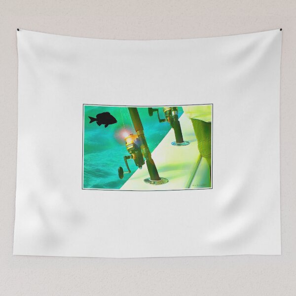 Item preview, Fishing Rods in Holders, A Strike, Digital Illustration designed and sold by AMacGPhilly.