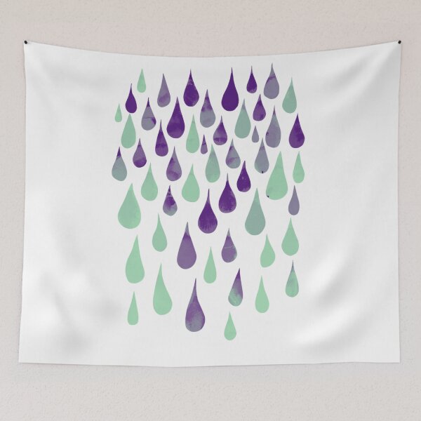 Item preview, Blue rain drops designed and sold by uunaa.