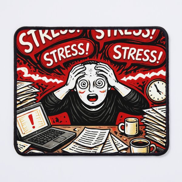 Item preview, Stress Overload Desk Drawing designed and sold by xeltravom.