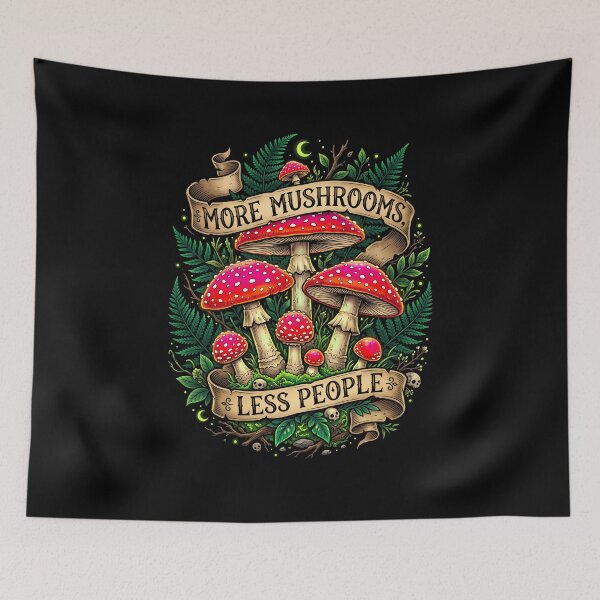 Item preview, Sarcastic Goblincore Mushroom | More Mushrooms Less People Foraging designed and sold by PiotrT.