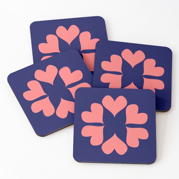 Item preview, Pink Hearts Floral Mandala Art Minimalist Love Design designed and sold by SolutionsArt.