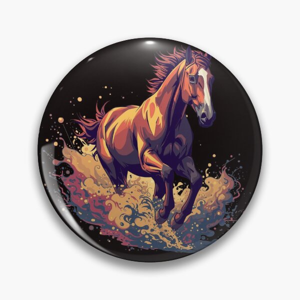 Item preview, Running Horse Illustration – Dynamic Galloping Stallion Splash Art designed and sold by Kruti Collection.