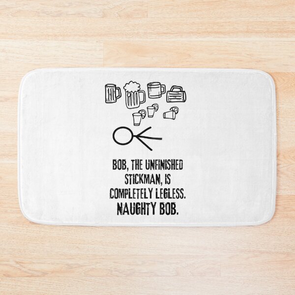 Item preview, Bob, the unfinished Stickman, is very drunk! designed and sold by LagoonandBeans.