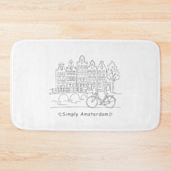 Item preview, Simply Amsterdam — Minimal Line Art Canal Houses & Bicycle Travel Design designed and sold by Balasan.